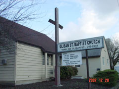 The Sign and Cross of Glisan Street Baptist Church.